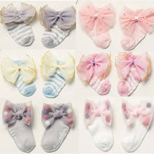 summer of newborn socks 0 to 24 months bowknot thin cotton baby girl's socks new fashion princess pearl socks 2024 - buy cheap