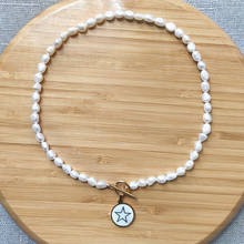 Collar de perlas irregulares de agua dulce para mujer, accesorios de joyería de perlas reales hechos a mano, colgante con patrón de estrella de moda 2024 - compra barato