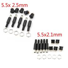 10PCS 5.5*2.5mm 5.5*2.1mm DC Power Female Plug Jack + 5pcs Male Plug Jack Socket Adapter Connector 2024 - buy cheap