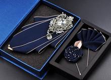 free shipping new casual fashion MEN'S male wedding diamond pendant with velvet bow collar dress shirt tie handmade Headdress 2024 - buy cheap