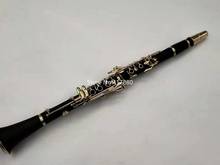 Margewate clarinete com 17 chaves, instrumento musical profissional banhado a ouro, de ébano madeira, com frete grátis 2024 - compre barato