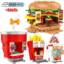 SEMBO City Friends Food Hamburgers Shop Street View Buildings Block For Ice Cream House Truck Bricks Sets Toys For Children Gift 2024 - buy cheap