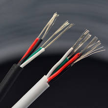 Cable de señal blindado de PVC, 4 núcleos, para auriculares, negro, blanco, diámetro de 3mm, DIY, USB, 1M, nuevo 2024 - compra barato
