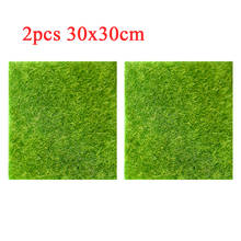 2pcs Artificial Grass Lawn Miniature Garden Decorations DIY PVC Simulation Ornament Moss Lawn For Mini House Landscape Artwork 2024 - buy cheap