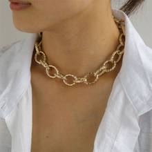 Gargantilla corta gruesa cubana estilo Hip Hop para hombre y mujer, Collar minimalista Simple, grande y grueso, joyería con estilo 2024 - compra barato