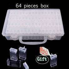 64Pcs boxes Diamond Painting Tools Accessories Beads Container Rhinestone Diamond Embroidery Stone Storage Convenience Box 2024 - buy cheap