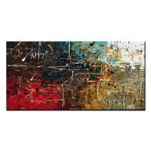 Pintura al óleo abstracta Color a juego 100% abstractas Pinturas Modernas pintadas a mano en lienzo arte de pared decoración del hogar hermosa 2024 - compra barato