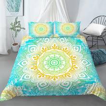 Boêmio mandala flor impresso colcha capas para o quarto conjuntos de cama capa edredão casa consolador decoração único tamanho duplo 2024 - compre barato