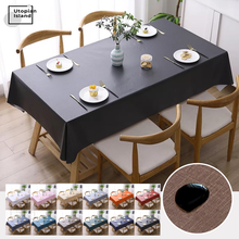 Black PVC Tablecloth For Table Plain Table Cloth Oilcloth Table Round Stain Tablecloth Waterproof Nappe De Table 2024 - buy cheap