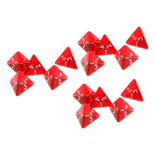 15Pcs  Polyhedral Dice D4 4-sided Arylic Gem Muti-Sided Dices for D&D DND Board Games Cup Game Table Games Red 2024 - buy cheap