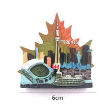 Canada  1Pcs Hot Sale New Maple Leaf Of Toronto 3D Fridge Magnets Travel Souvenir Refrigerator Magnetic Stickers Collection 2024 - buy cheap