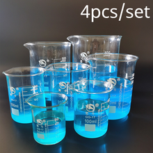 1 conjunto de vidro borosilicato laboratório copo de medição vidreiros escola estudo laboratório fonte educacional 2024 - compre barato