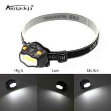 ANYIGE Mini Outdoor Lighting Head Lamp 12 COB LED Headlight For Camping Hiking Fishing Reading Activities Flash Lights Headlamp 2024 - buy cheap