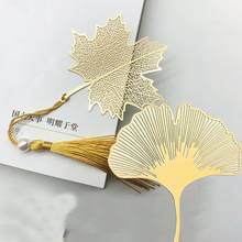 Vein Tasseled Leaf Bookmarks Literature Art Students Supplies Brass Leaf Bookmarks Gifts 2024 - buy cheap