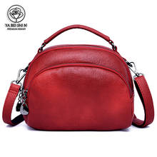 2020 New Women's Leather Handbag Cowhide Ladies Shoulder Bags Luxury Brand Crossbody Bag Red Messenger Satchel Bags Brown Tote 2024 - buy cheap