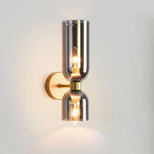 Lámpara de pared LED E14 Estilo nórdico minimalista, luz de cristal de lujo para dormitorio, mesita de noche, sala de estar, pasillo, Fondo de pared 2024 - compra barato