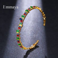 EMMAYA-pulsera ajustable de circonia cúbica para mujer, diseño moderno, Irregular, multicolor, para vestido de fiesta 2024 - compra barato