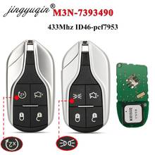 jingyuqin Smart Remote Key Fob 4 Button 433MHz ID46 Chip for Maserati Quattroporte President Ghibli Levant 2012-2015 M3N-7393490 2024 - buy cheap