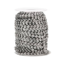 1Meter 5mm Width Stainless Steel Round Flower Charm Chain Handmade Link Chains For DIY Necklaces Bracelets Jewelry Making 2024 - buy cheap