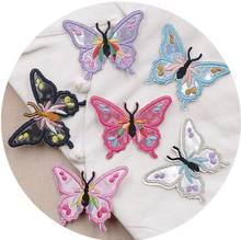 New arrival 10 pcs Butterfly Embroidered leather patches iron on fashion hat shoe bag Motif Applique embroidery accessory diy 2024 - buy cheap