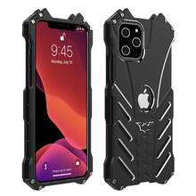 For iPhone 12/ 12 Pro Shockproof Armor Aluminum Phone Case for iPhone 12 mini 11 Pro Max Xs Max XR X Metal Bat Logo Back Cover 2024 - buy cheap