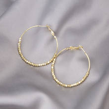 BLIJERY 2021 New Shiny Hoop Earrings for Women Oorbellen Geometric Circle Earrings Female Fashion Jewelry Boucles d'oreill 2024 - buy cheap