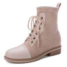 Blxqpyt-botas femininas cano alto, linha outono inverno, quente, casual, com cadarço, para mulheres, 2019 2024 - compre barato