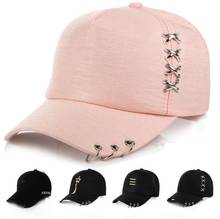 Summer Mesh Hat New Women's Trucker Baseball Caps Men's Adjustable Hip Hop Snapbacks Sun Hats With Metal Ring 2024 - buy cheap