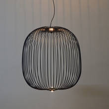 Lámpara colgante moderna de hierro para decoración de comedor, luz Led de suspensión de Metal para decoración de sala de estar 2024 - compra barato