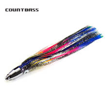 1pc COUNTBASS Game Fishing Trolling Lure 7.8oz Bullet Jet Head with Squid Skirt, Tuna Wahoo Marline Sailfish Kinfish Lures 2024 - buy cheap