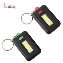 Lanterna de led verde/vermelha, chaveiro com mini lâmpada 3 modos, chaveiro, luz de bolso, luz de emergência aaa