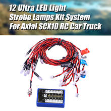 12 Ultra LED Flashing Bright Light Strobe Lamps Kit System for 1/10 1/8 RC Drift HSP TAMIYA CC01 4WD Axial SCX10 RC Car Truck 2024 - buy cheap