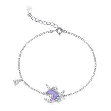 Silver Color Handmade Crystal Unicorn Charm Bracelet &Bangle For Women Wedding Jewelry SL157 2024 - buy cheap