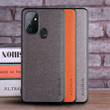 Case for OnePlus Nord N100 coque Luxury textile Leather skin soft TPU hard phone cover for Oneplus Nord N100 case 2024 - buy cheap