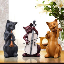 Lindo gato pequeños adornos decoración para el hogar dormitorio interior personalidad muebles artesanías americanas 2024 - compra barato