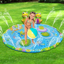 Inflável spray água almofada redonda respingo jogar piscina verão crianças jogar tapete de água gramado jogos almofada sprinkler jogar brinquedos 2024 - compre barato