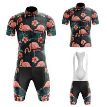 Conjunto de camisa flamingo para ciclismo, várias opções 2024 - compre barato