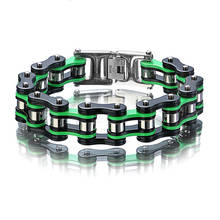 Pulseira de motociclista, bracelete multicolor de aço inoxidável verde para homens e mulheres 2020 2024 - compre barato