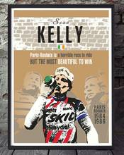 Sean kelly paris roubaix ciclismo especialmente criado poster de seda adesivo de parede decoração presente 2024 - compre barato