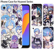 Funda de silicona de Anime para móvil, carcasa de Ram Rem para Huawei NOVA 5 5i Mate 30 Lite Y9 Prime 2019 P Smart Z Plus 2019 Honor 8S 8A 9X 20 Pro 2024 - compra barato