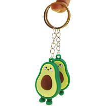 1pcs 3D Avocado Key Chains Fashion Simulation Fruit Avocado Smile-shaped Keychain Jewelry Fashion Wedding Party Gift 2024 - buy cheap