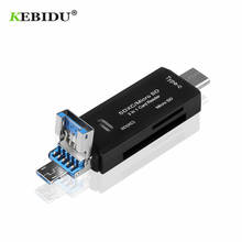 KEBIDU-Adaptador de alta velocidad USB 3,0 tipo C a SD, microSD, TF, para portátil, accesorios, OTG, lector de tarjetas de memoria inteligente 2024 - compra barato