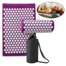 Massagem yoga esteira acupressure aliviar o estresse volta dor no corpo pico esteira 68cm * 42cm almofada de relaxamento massagem travesseiro esteira de ioga 2024 - compre barato