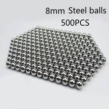 Bolas de aço usadas para caça, bolas de estilingue de alta qualidade para caça, bola de rolamento de esferas de aço para estilingue, 6mm 8mm, 500 peças 2024 - compre barato