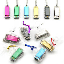 New Mini Necklace 4 Hole 8-tone Harmonica Can Blow Songs Children Musical Instruments Toys 2024 - buy cheap
