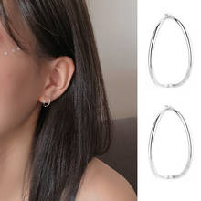 925 Sterling Silver Simple Geometric Stud Earrings For Women Kids Female Wedding Fashion Jewelry 2024 - buy cheap