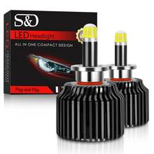 360-grau de Iluminação H3 Lâmpada LED Faróis Do Carro Auto Farol Branco amarelo Para Audi A4 B6 B8 B7 A3 8P A5 A6 C5 C6 A7 A8 Q3 Q5 2024 - compre barato