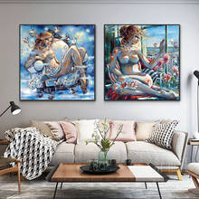 Modern Graffiti Portrait Art Posters and Prints Canvas Wall Art Canvas Nude Sexy Beautiful Girls Paintings for Room Wall Decor 2024 - buy cheap