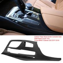 Carbon Fiber Style ABS Plastic Car Center Console Gear Shift Panel Cover Trim for BMW 5 Series G30 2017-2018 2024 - buy cheap