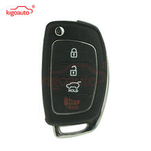 Kigoauto Elantra Genesis flip key shell 3 button with panic TOY49 for Hyundai remote key case 2024 - buy cheap